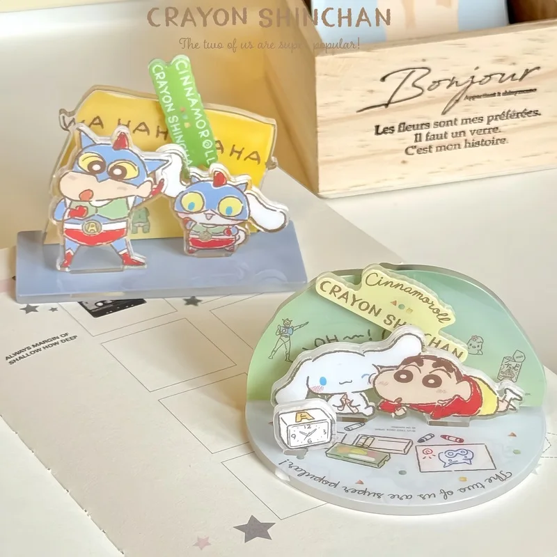 Miniso Jade Guigou × карандаш Shin Chan серии акриловая маленькая сцена настольный орнамент