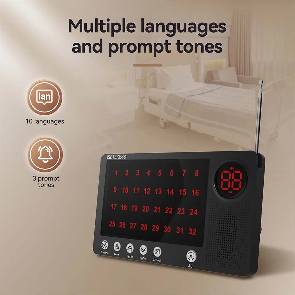 Пейджер Retekess для сиделки аварийная система SOS медицинская оповещения TH108