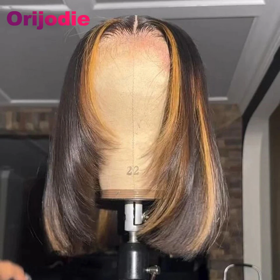 Парики из человеческих волос с прямыми черными бобами на сетке 13 х4 180%