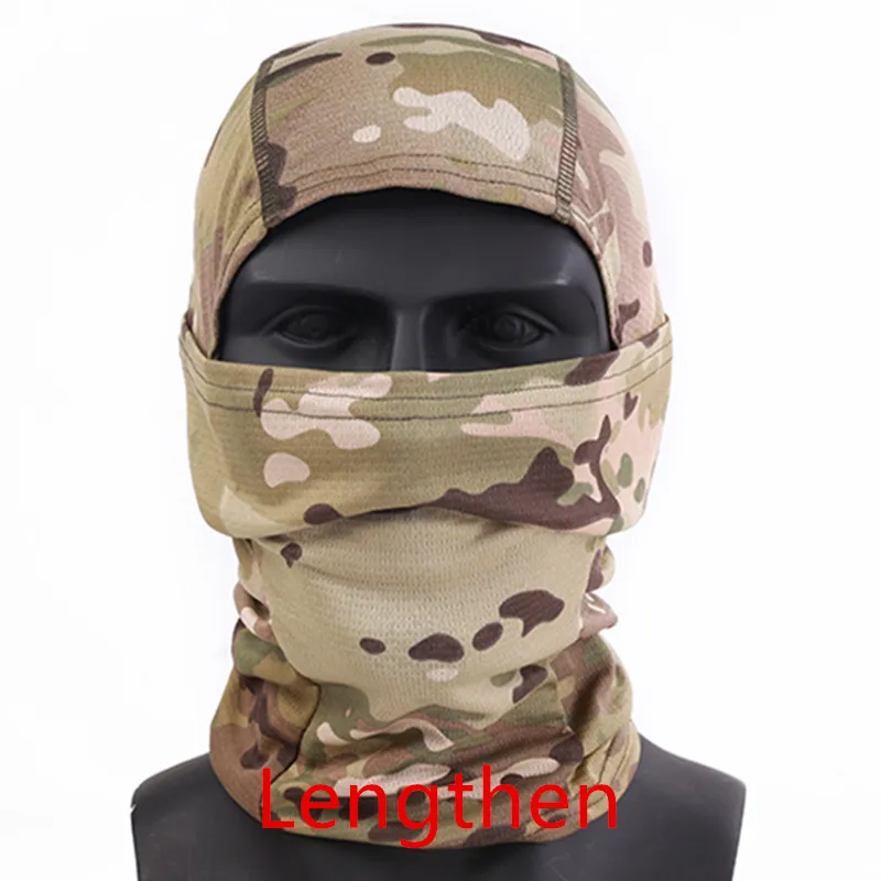 

Men Women Military Camouflage Balaclava Full Face Wargame Cycling Hunting Army Bike Military Helmet Liner Tactical Airsoft Cap L