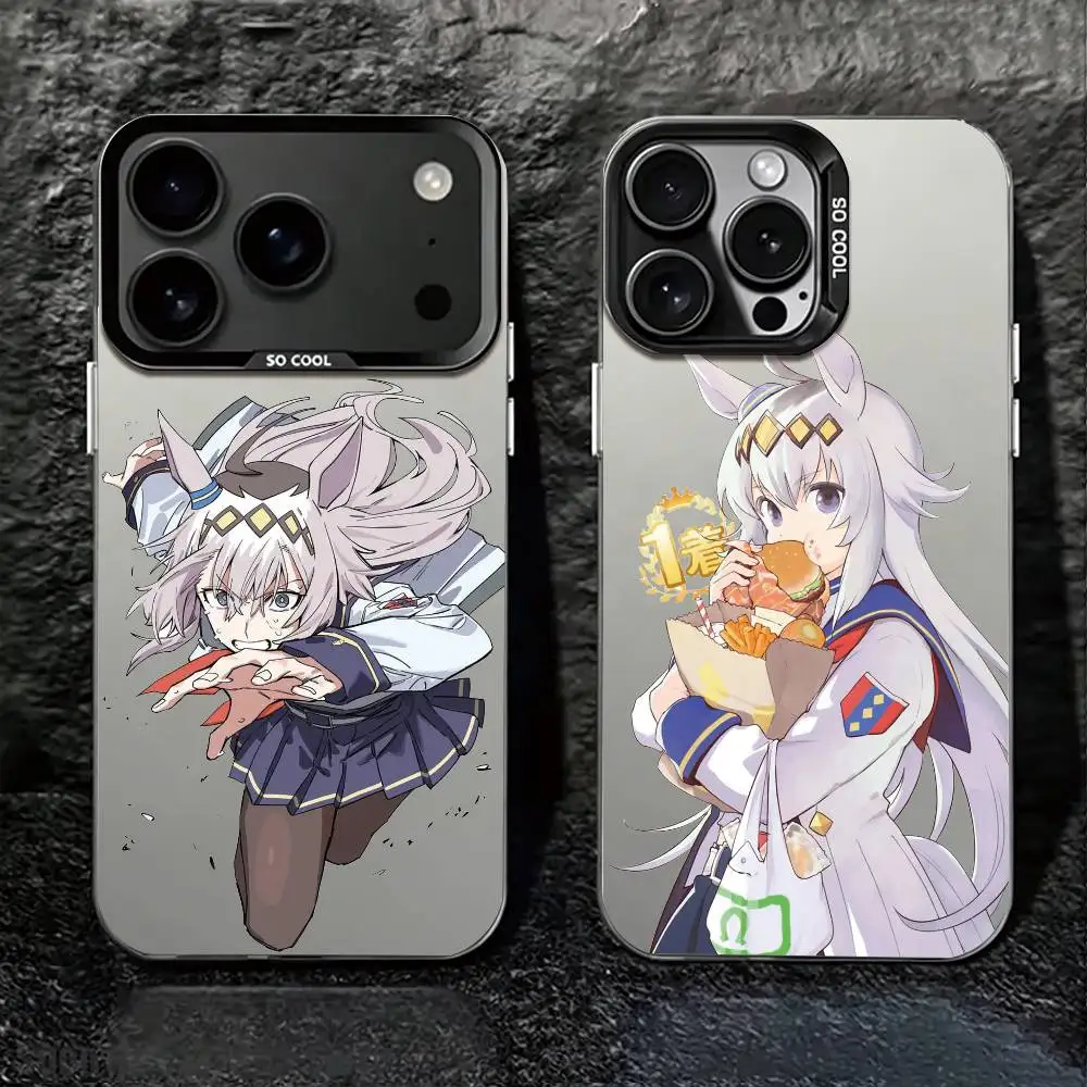 Фото Чехол для телефона Oguri Cap Tamamo Cross UMA для iPhone 17,16,15,14,13,12,11 Plus, Pro Max, XS, цветная серебристая внутренняя крышка №1