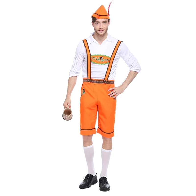 Мужская немецкая одежда на Октоберфест Lederhosen карнавальные шорты для пивной