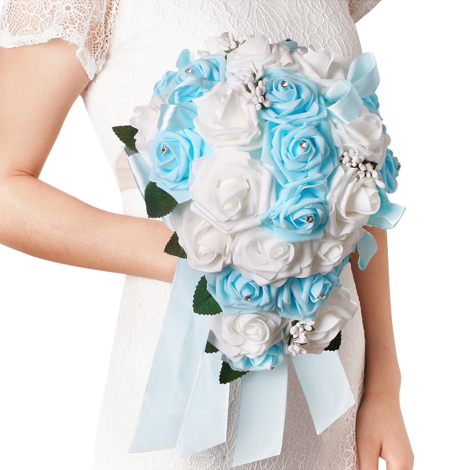 Свадебный букет искусственные шелковые цветы для невесты букеты из пенопласта