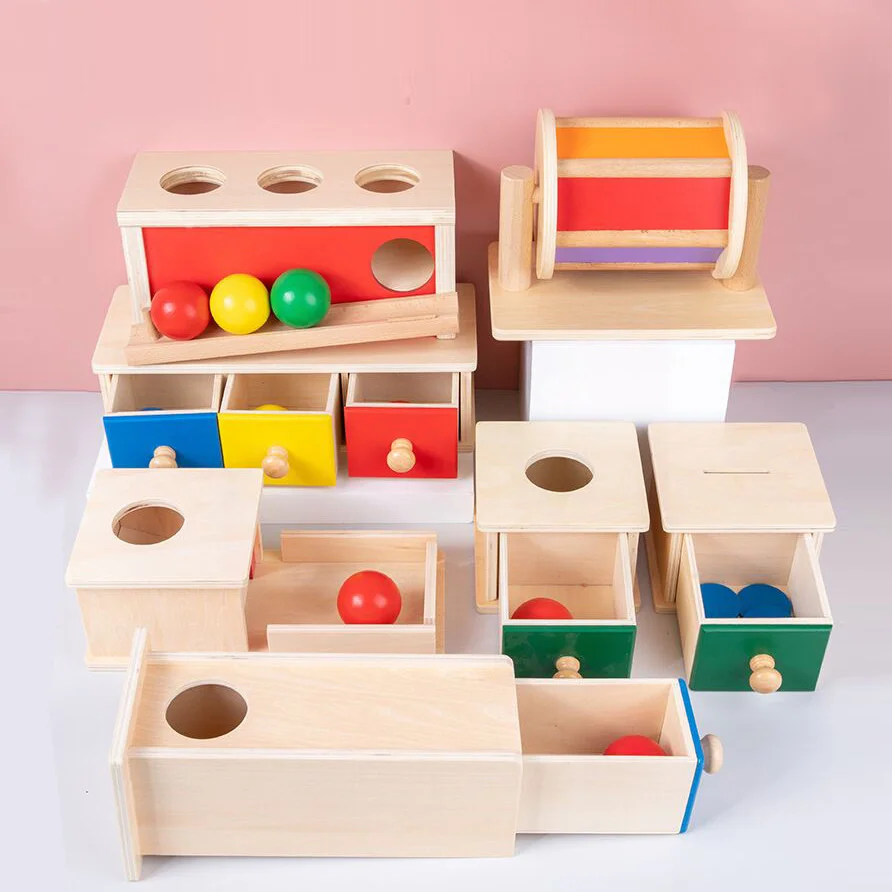 

Деревянные игрушки Монтессори, коробка Imbucare, игрушки для мелкой моторики для детей от 2 до 4 лет, Обучающие вспомогательные игрушки для детей...