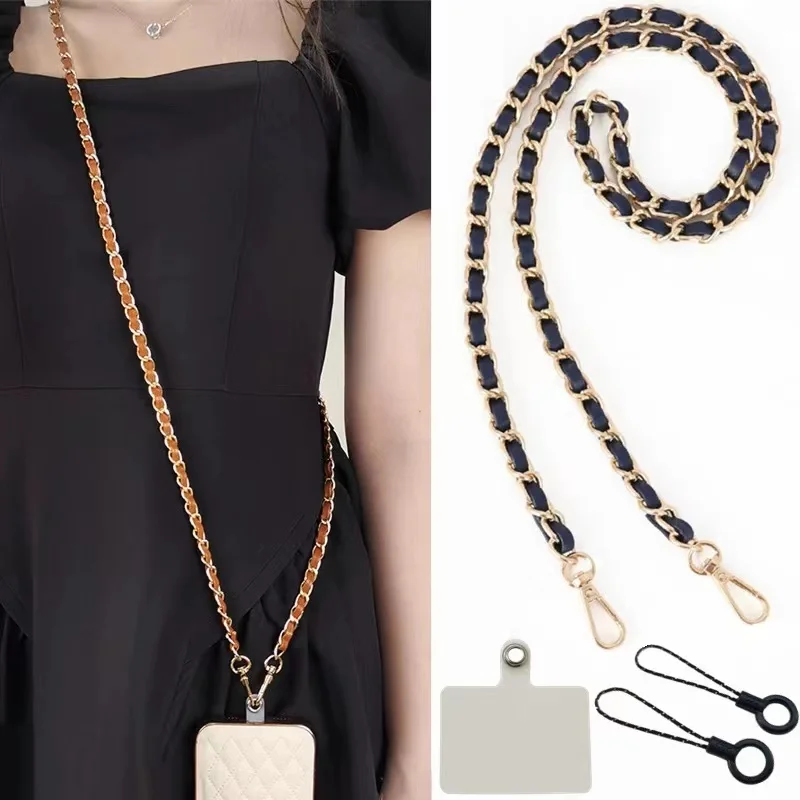 

Phone Strap Anti-lost Lanyard Camera USB Holder Mobile Accessories Crossbody Necklace Cord Chain Black Color for All Phone Case
