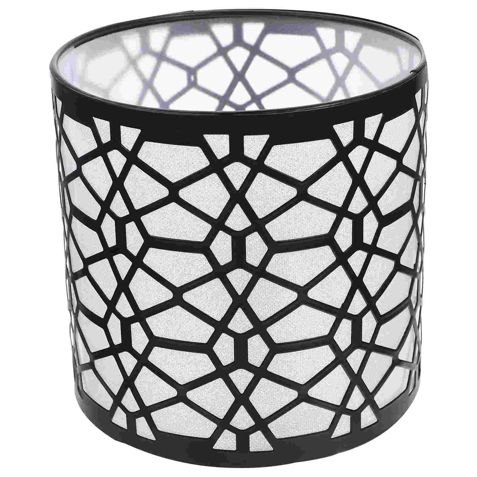 

Lamp Shade Light Shades Lampshade Fixture Pendant Metal Cover Ceiling Black Table Bulb Guard Iron Drum Cage Hollow Vintage