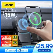 Baseus Automatic Alignment Car Phone Holder Wireless Charger For Samsung iPhone Xiaomi Phone Holder Car Holder Air Vent Holder