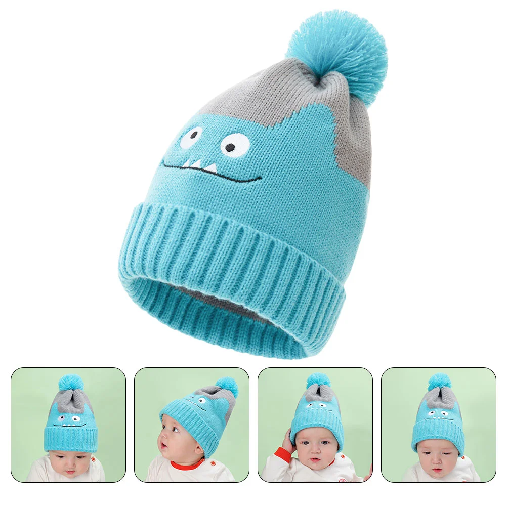 

Hat Beanie Cap Pom Kids Christmas Knitted Warm Winter Knit Baby Slouchy Animal Fur Earflap Toddler Cute Chunky Infantcozy Faux
