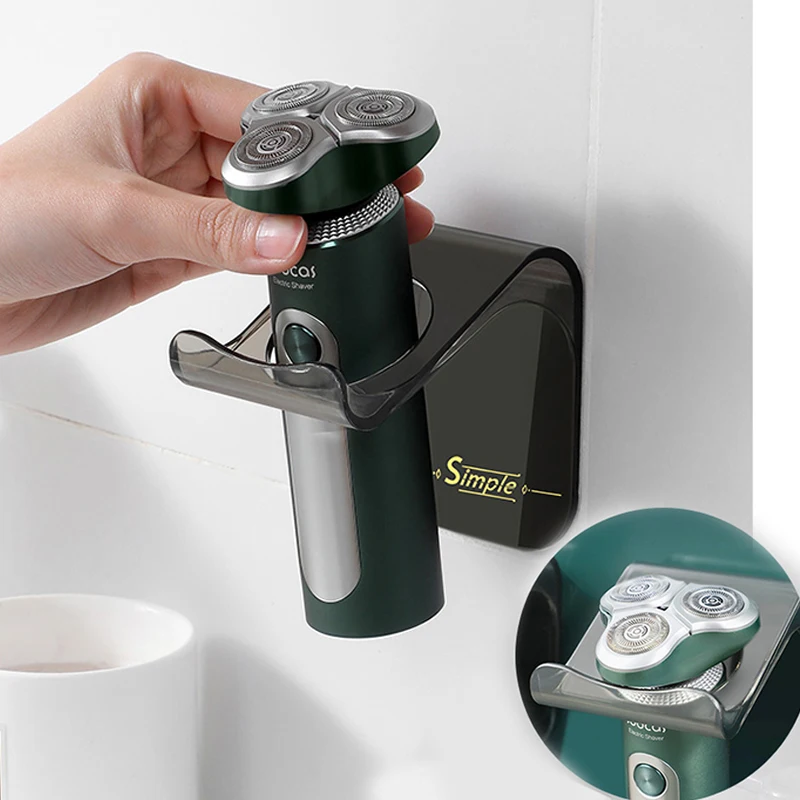 

Bathroom Shelf Free Shaving Razor Holder Men Shaving Shaver Storage Hook Wall Shelf Rack Kitchen Shampoo Accessories Supplies