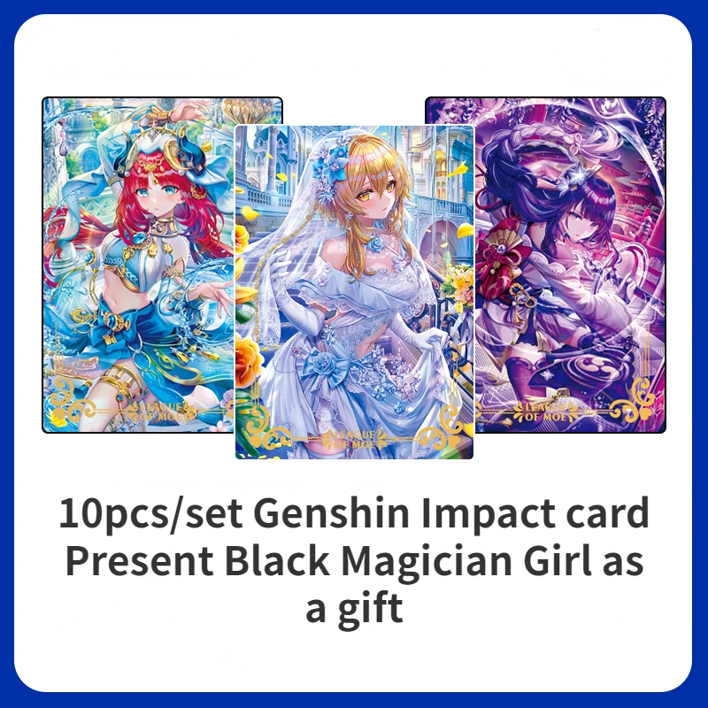 

10pcs/set DIY anime Genshin Impact Game Surrounding Sexy Beauty Beelzebul Nilou Yelan Girls Flash Card Children's Toy Card Gift