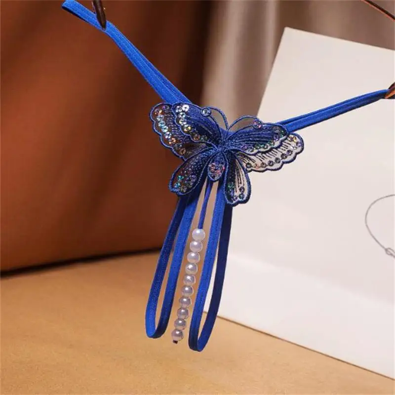 

Женские сексуальные блестящие трусы с бантом и вышивкой