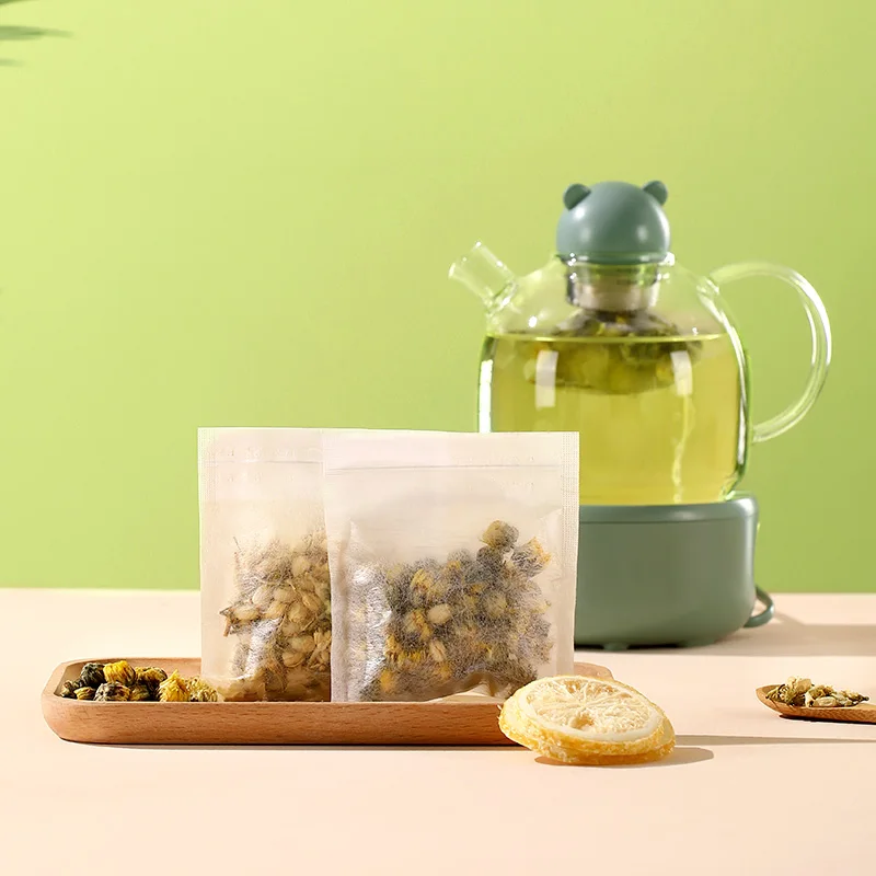 Youpin 100pcs Disposable Tea Bag With Hidden Rope Filter Bag Corn Fiber Spice Seasoning Bag Catering Utensiles