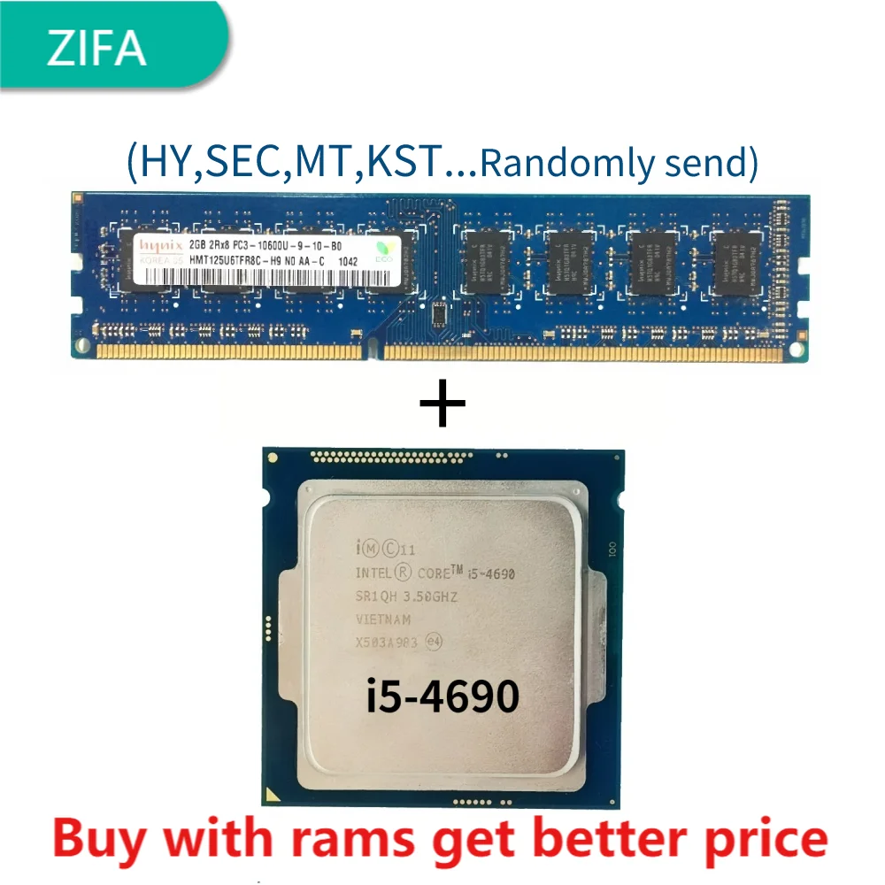 

DDR3 2G 1333 МГц с бывшим в употреблении процессором i5-4690 3,50 ГГц Разъем 1150 четырехъядерный процессор для настольного компьютера