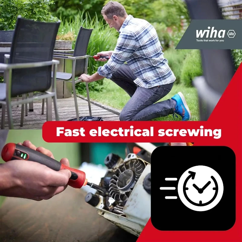 Фото Электрическая отвертка Wiha 45791, SpeedE PocketDrive, 31 шт., 1,0 Нм + 5,0 Нм. Разъем для зарядки типа C. №2