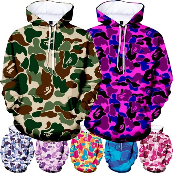 

Hot Sale Autumn And Winter Camouflage Hoodie Men and Women 3D Print Hoodie Sweatshirt Pullover Couple Hoodies