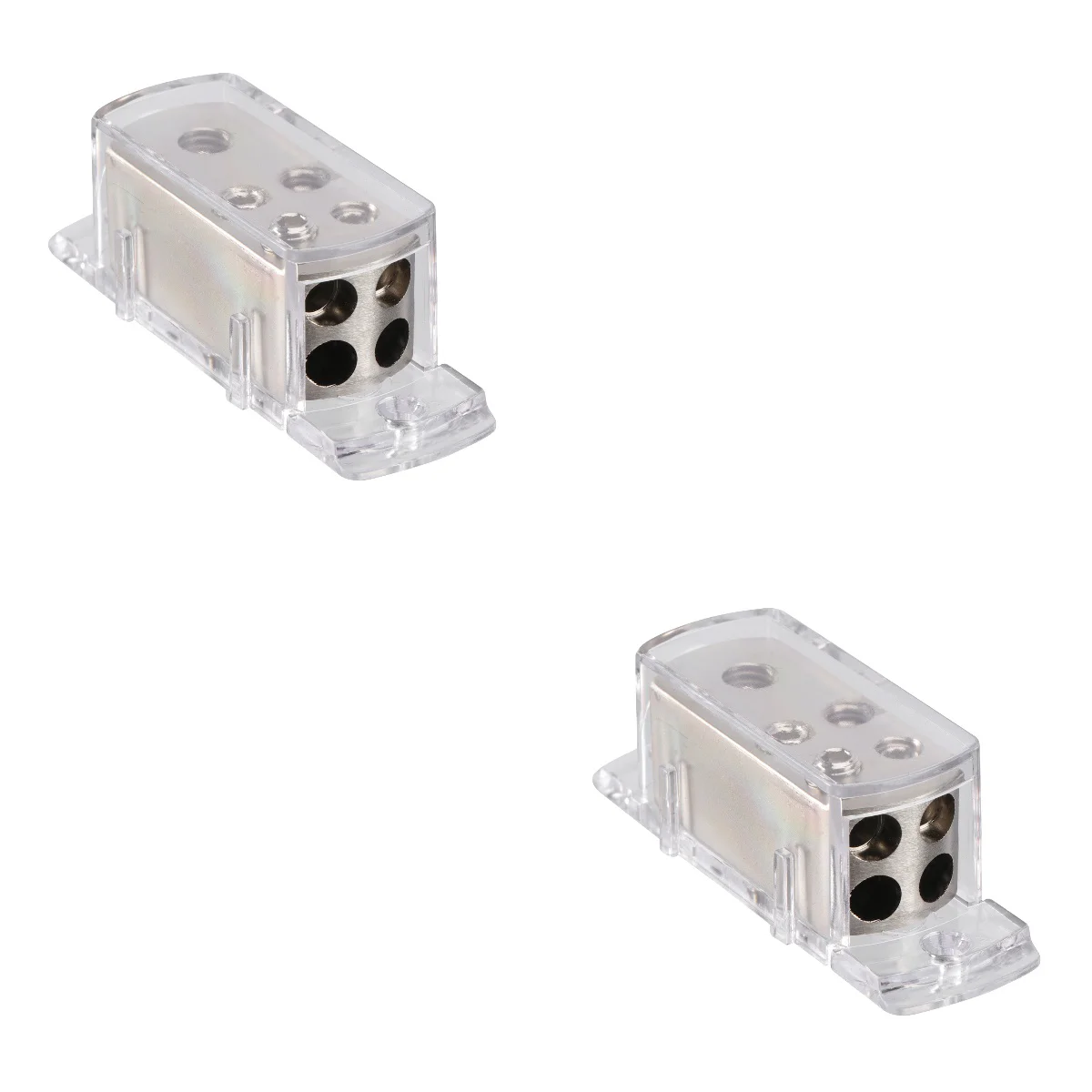 

2pcs 4-Way Car Audio Stereo Amp Power Ground Cable Splitter Distribution Block 4GA 8GA for Boats
