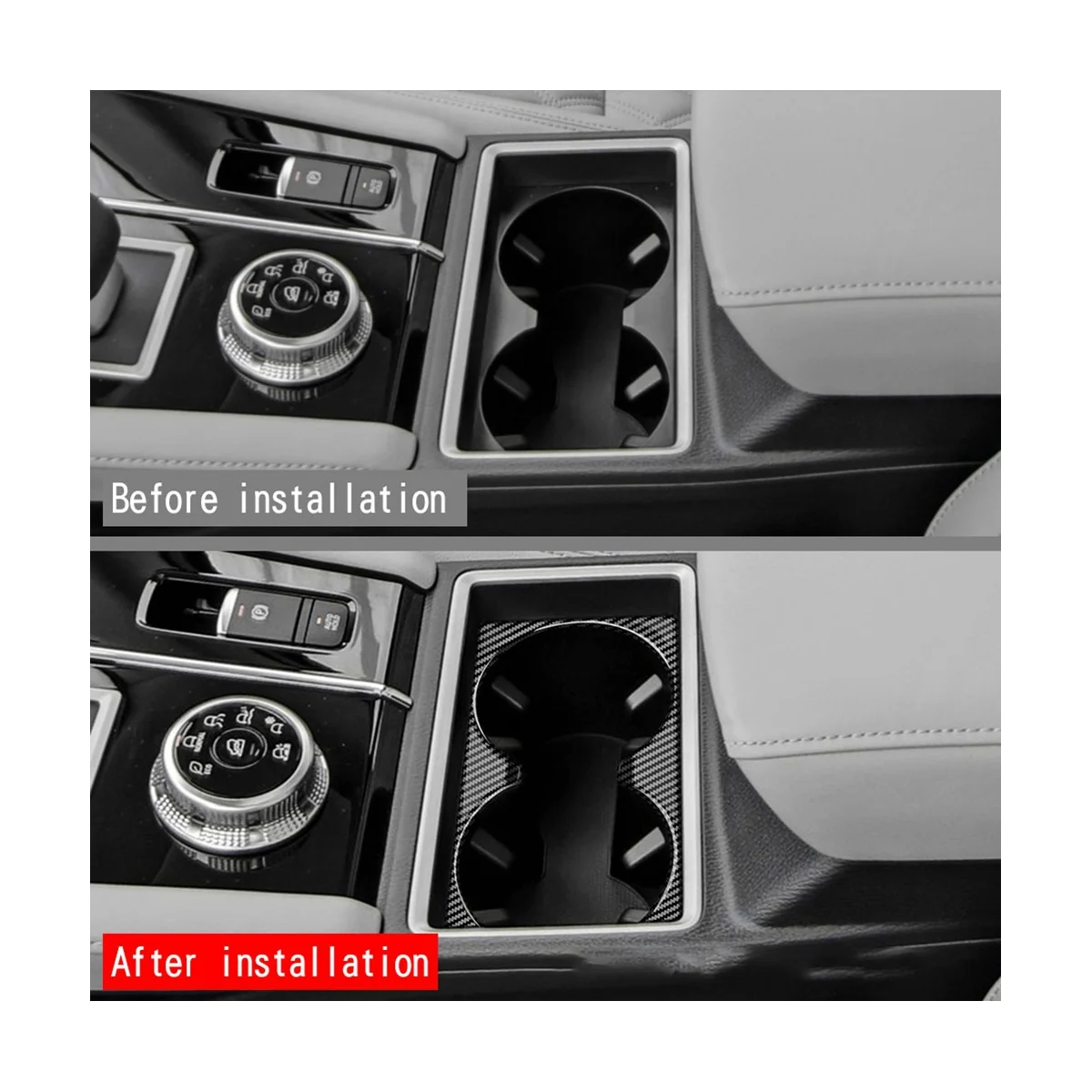 Автомобильная центральная консоль из углеродного волокна держатель стакана для