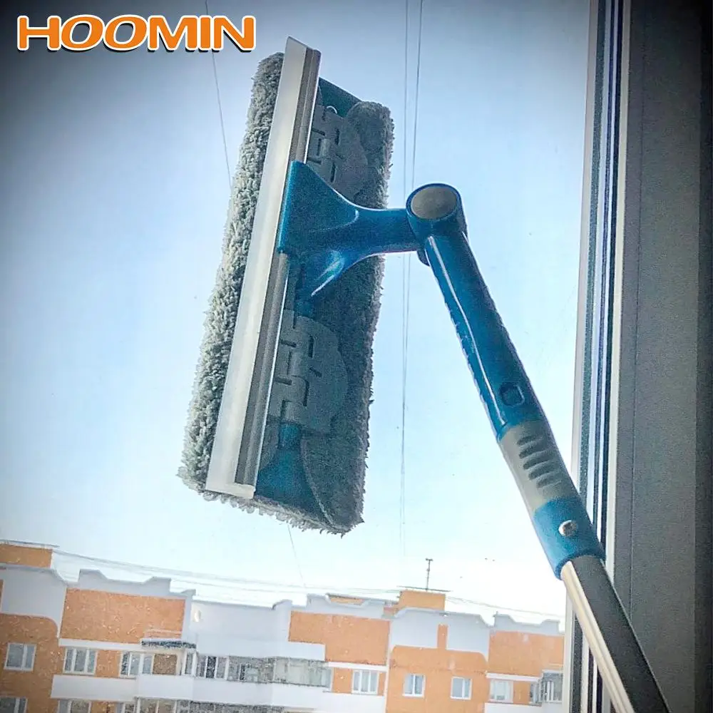 

Щетка с вращающейся головкой, скребок для уборки дома, двусторонний, телескопический, с длинной ручкой, средство для мытья окон