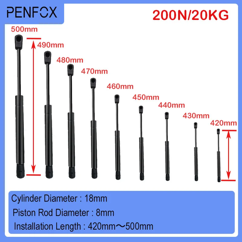 

1 шт. 420-500 мм 20 кг/н универсальная газовая пружина стойки амортизатор гидравлический подъемник стойка RV кровать Автомобильная машина