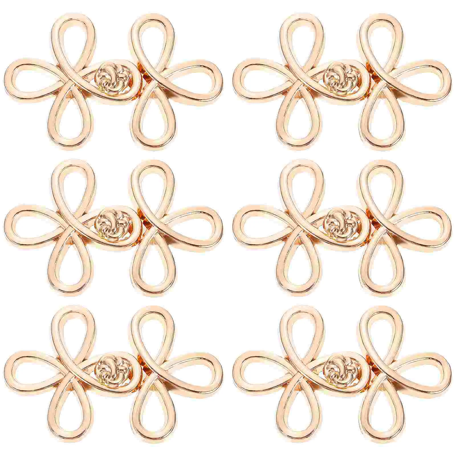 

6 Pairs Cloak Clasp Buttons Pants Chinese Knots Buttons Chinese Dress Fastener Frog Toggle Vintage Buttons