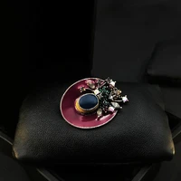 high end luxury hat brooch exquisite korean style corsage womens coat overcoat pin elegant accessories rhinestone jewelry pins