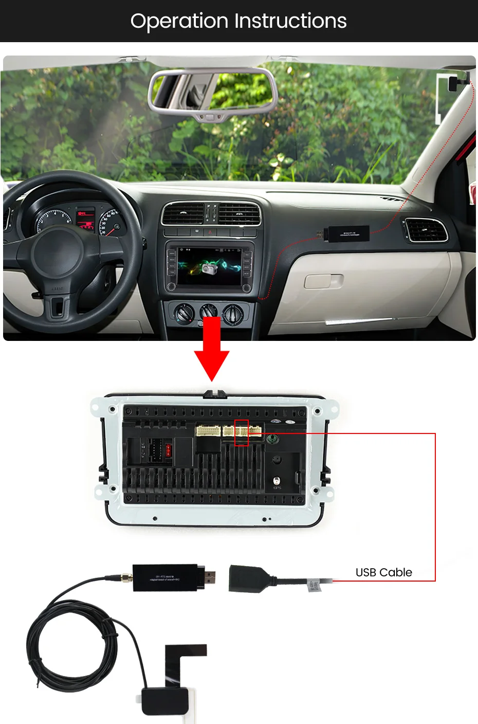 Dab радиоприемник в автомобильной антенне цифровой DAB + адаптер тюнер коробка