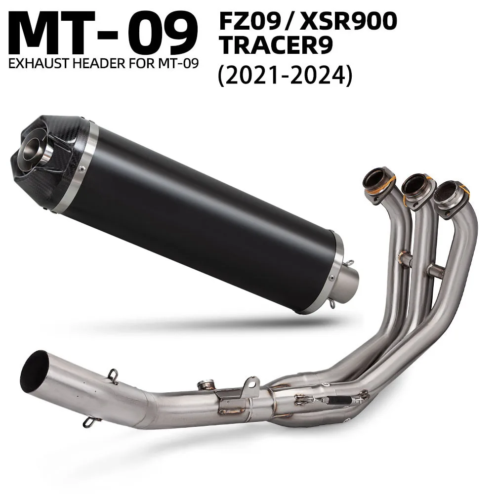 Фото Выхлопная система MT09SP для мотоциклов Yamaha MT09, FZ09, XSR900, Tracer 9/GT 2021-2024: комплект выхлопных труб, коллекторы, глушитель Indy Racer №2