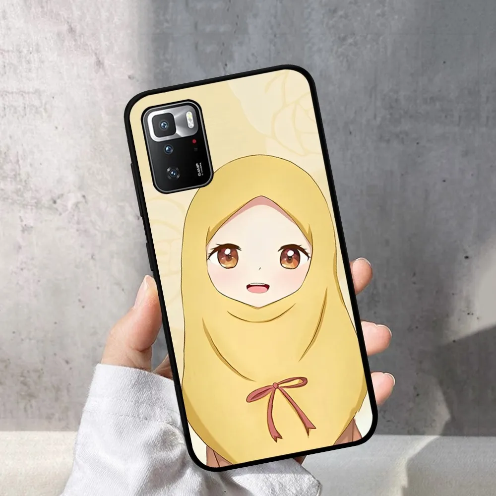 ł arabski hidżab dziewczyna etui na telefon dla Redmi Note 4 X 5 A 6 7 8 Pro T 9 9S 10 11 11S 11Epro PocoM3pro