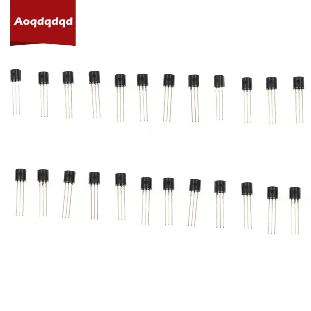 Набор транзисторов TO-92 480 шт./лот 24 значения BC327 BC337 BC517 BC547 BC548 BC549 2N2222 3906 3904 5401 5551 C945