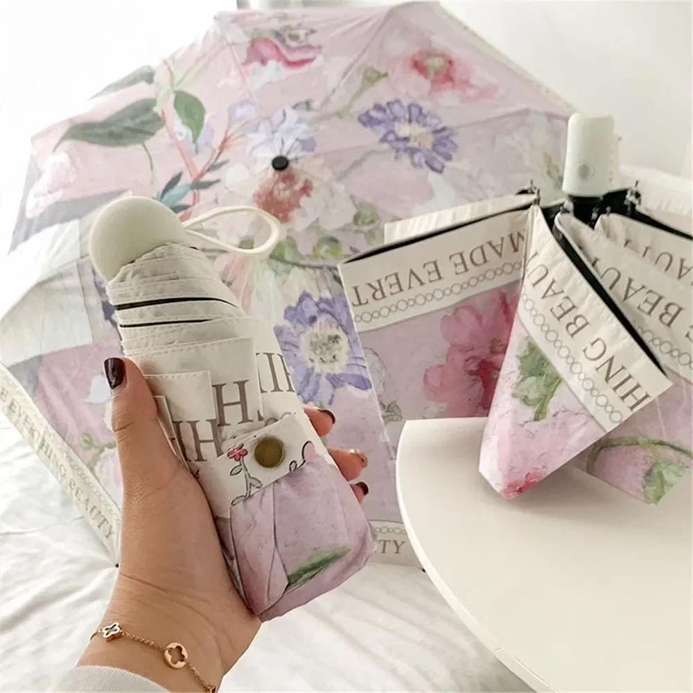 Зонт с цветком для рисования автоматический складной зонт защитой от