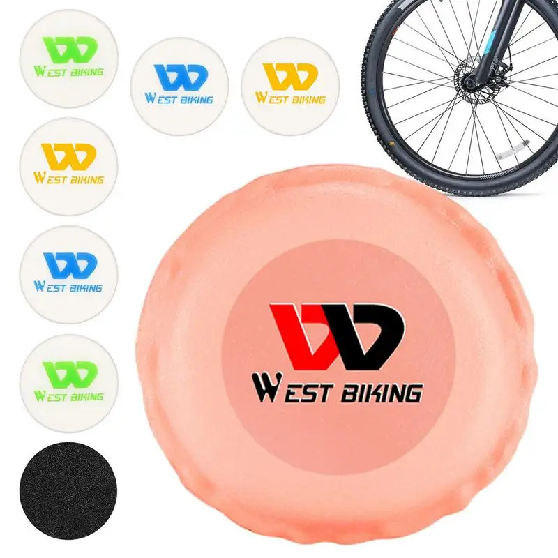 

Bicycle Tire Patches Glueless Bike Patch Kit Bike Inner Tire Patch Repair Kit Portable Storage Box Mountain Bike Inner Tube Flat