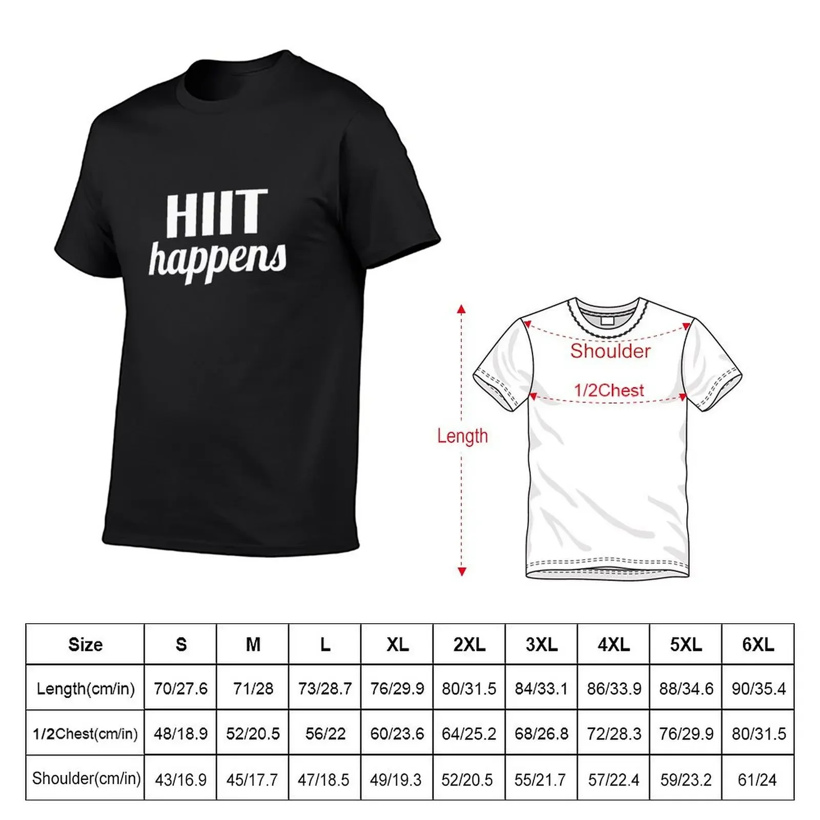 Фото Футболка HIIT Happens, персонализированные футболки, мужские рубашки больших размеров для тренировок для мужчин №2