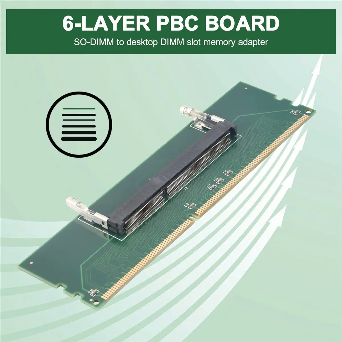 【A65I】 Адаптер памяти 1.5V DDR3 204 Pin SO-DIMM для ноутбука в слот DIMM для настольного компьютера (art.: 3920dcbee2a58) - 3920dcbee2a58