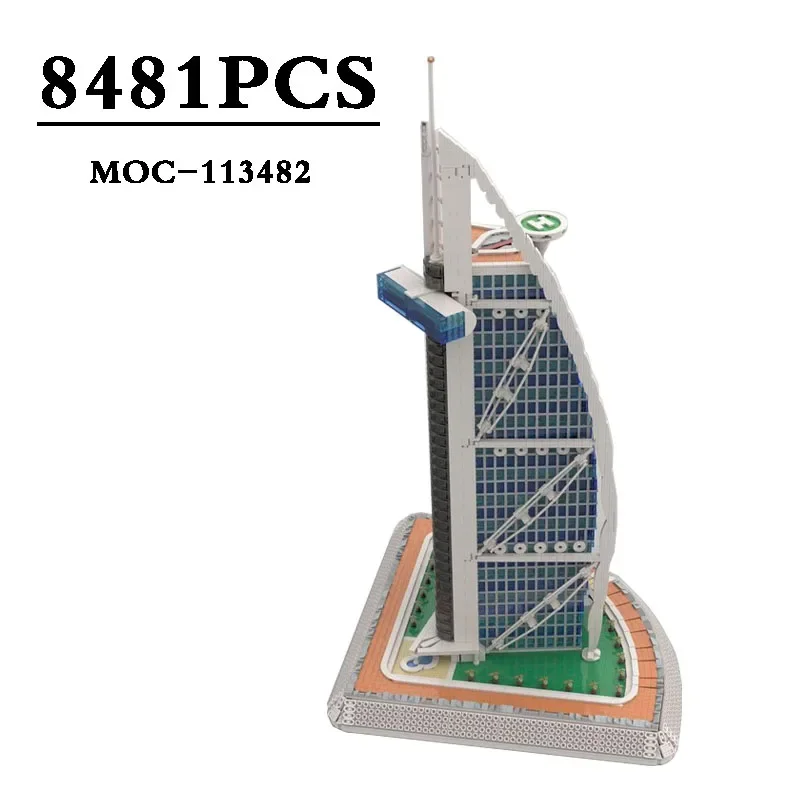 Строительный блок MOC-113482 5 звезд Burj Al арабское здание модульное современное 8481 шт.