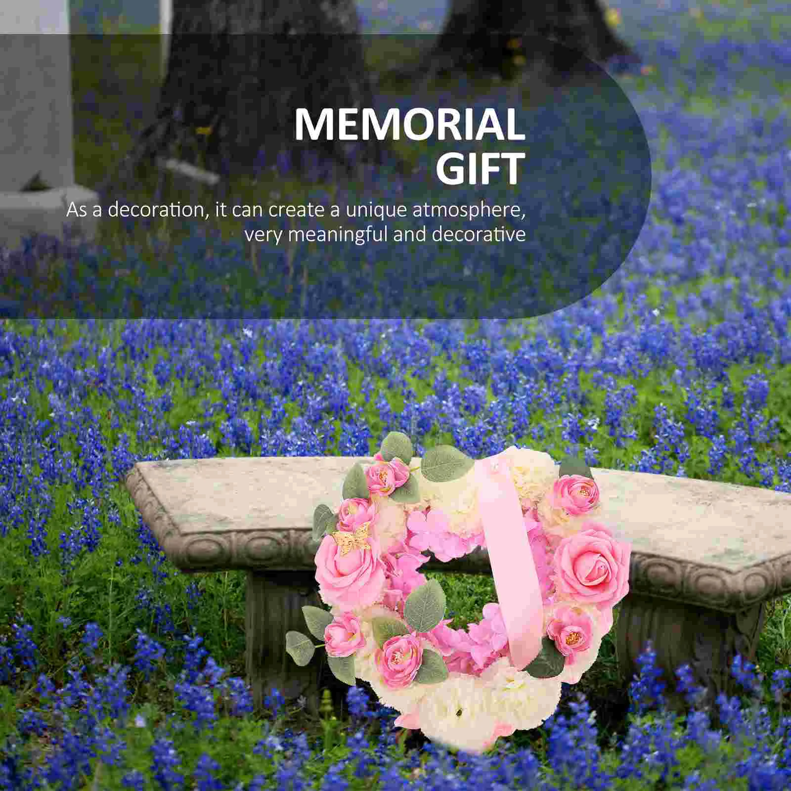 Памятный венок в форме сердца цветочные украшения венки для входной двери