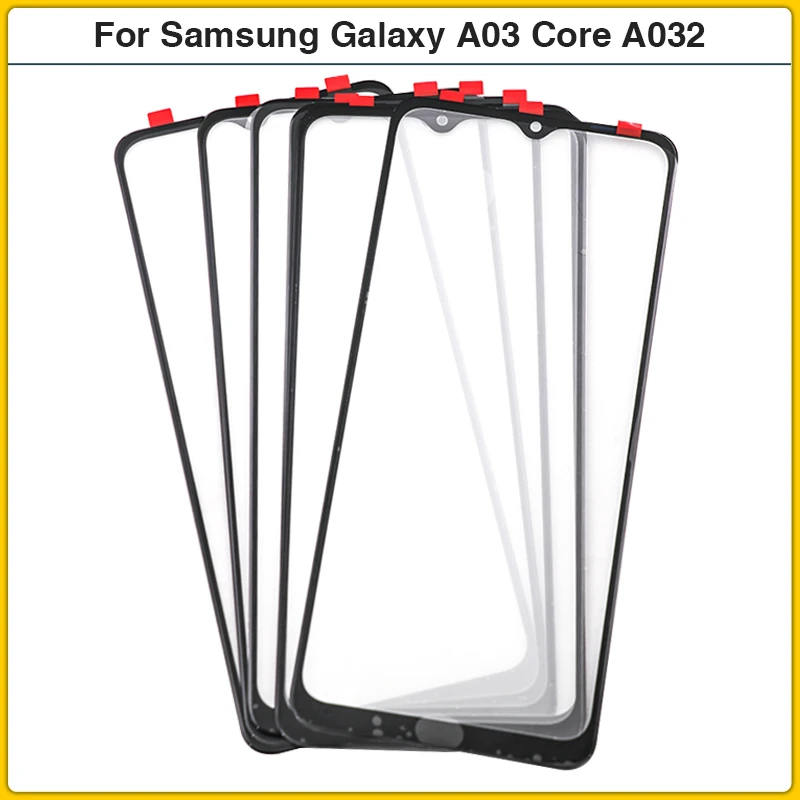

10 шт. для Samsung Galaxy A03 Core A032 сенсорный экран ЖК-дисплей передняя внешняя стеклянная панель Объектив A03 Core сенсорный экран стекло OCA