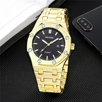 2022 gift for men watch top brand luxury clock sport mens watches steel belt moon phase quartz wristwatch