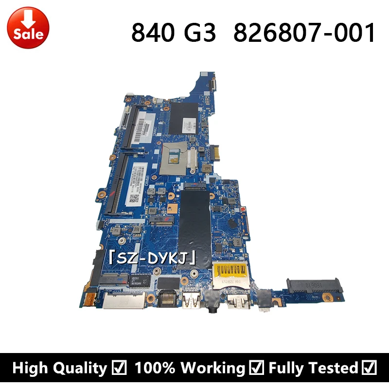 

Материнская плата для HP EliteBook 840 G3 850 G3 с i5-6300U 826807-001 826807-501 826807-601 6050A2822301-MB-A01, протестированная материнская плата