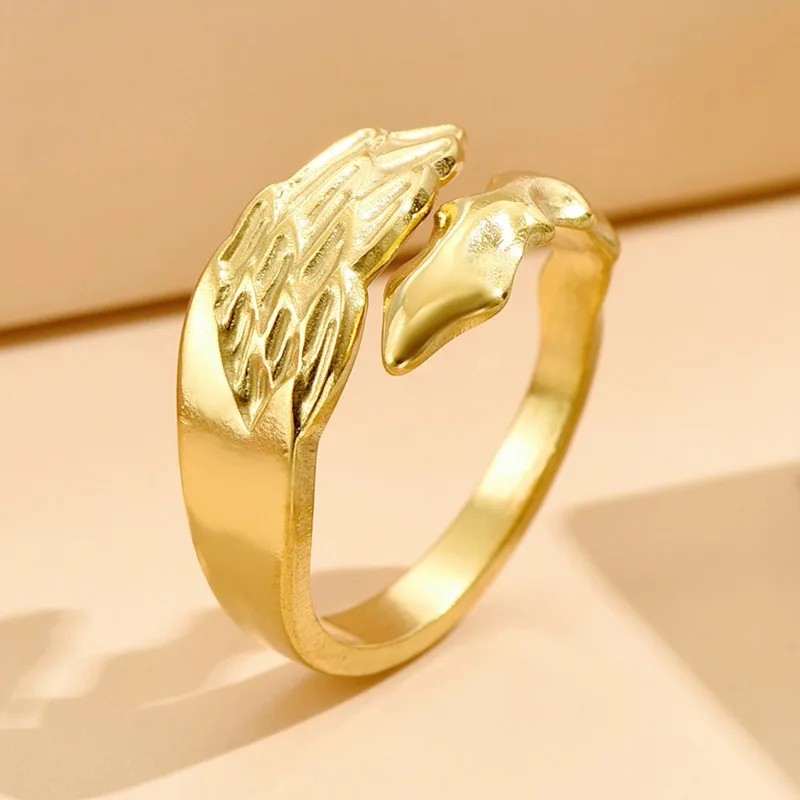 20 шт./лот открытое регулируемое кольцо из нержавеющей стали золотого серебряного