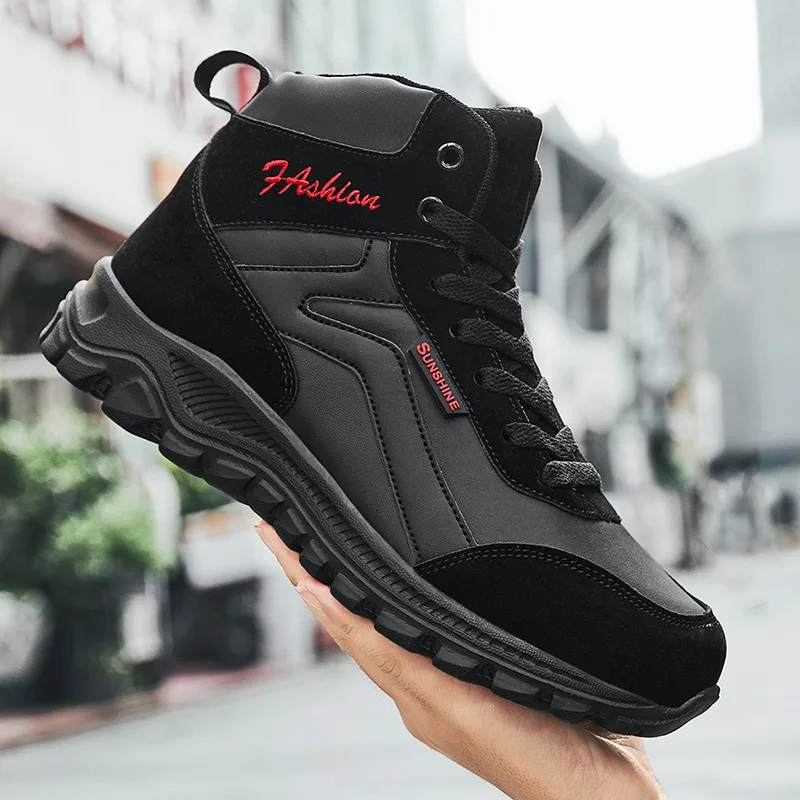

2022 Winter Boots Women Ankle Boots Warm PU Plush Winter Woman Shoes Sneakers Flats Lace Up Ladies Shoes Women Short Snow Boots