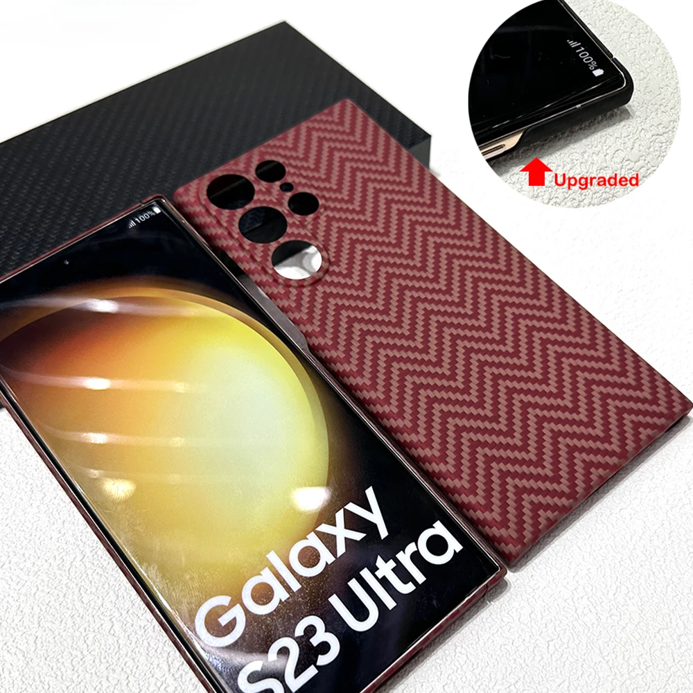 

Colorful Genuine Aramid Fiber Carbon For Samsung Galaxy S23 Ultra Plus S23PLUS UltraThin Drop-resistant For S23Ultra CASE Cover