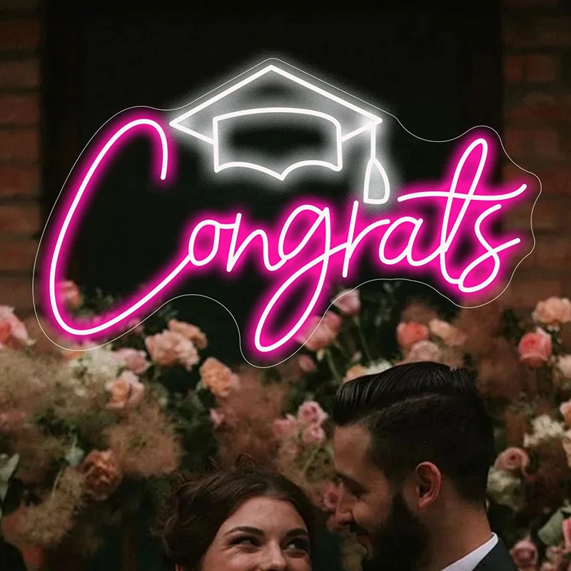 Неоновая вывеска Congrats для выпусквечерние вечера декор на заказ буква неоновая