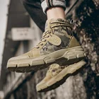 Ботинки Martin Осенняя обувь мужские модные холщовые Высокие Мужские ботинки в Корейском стиле Студенческая модная обувь камуфляжные ботинки для инструментов