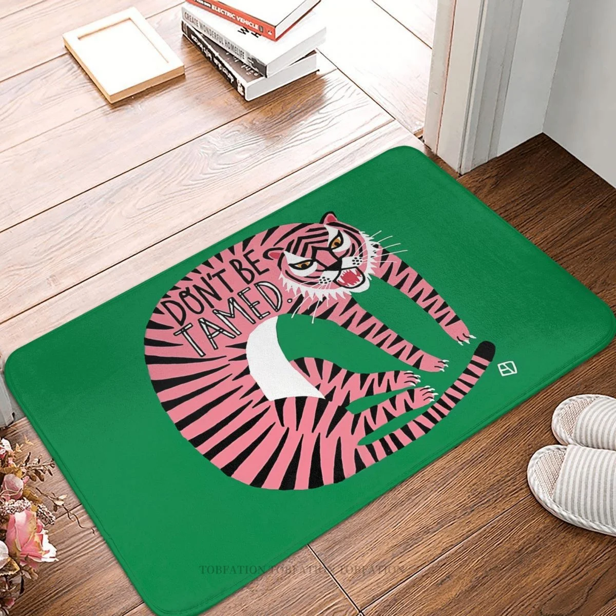 

Tiger Non-slip Doormat Kitchen Mat Don't Be Tamed Hallway Carpet Welcome Rug Bedroom Decorative