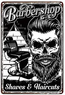 Vntge Custom Metl Sgns 8x12 - Brbershop Shve Hrcut Decor Chc rt Wll Decort Home Yrd Br Hotel Cfe Pub Resturnt
