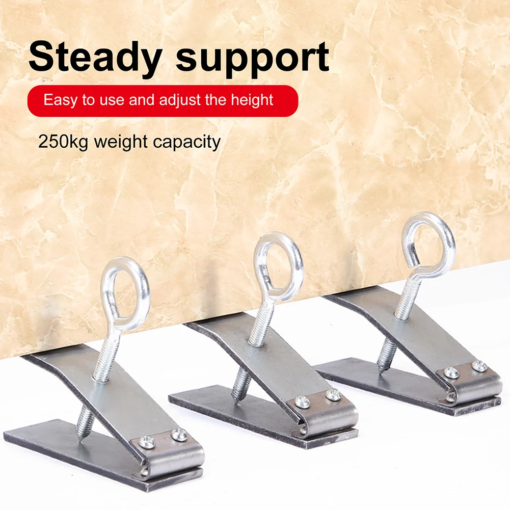 

3/4pcs Tile Locator Height Adjustment Regulator Manual Height Positioner Galvanized Steel Tile Leveling Tile Leveler Adjuster