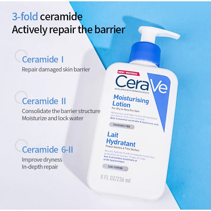 

CeraVe Facial Cleanser Hydrating Foaming SA Smoothing AM PM Lotion Sensitive Skin Moisturising Lotion Beauty Skin Care 236ml