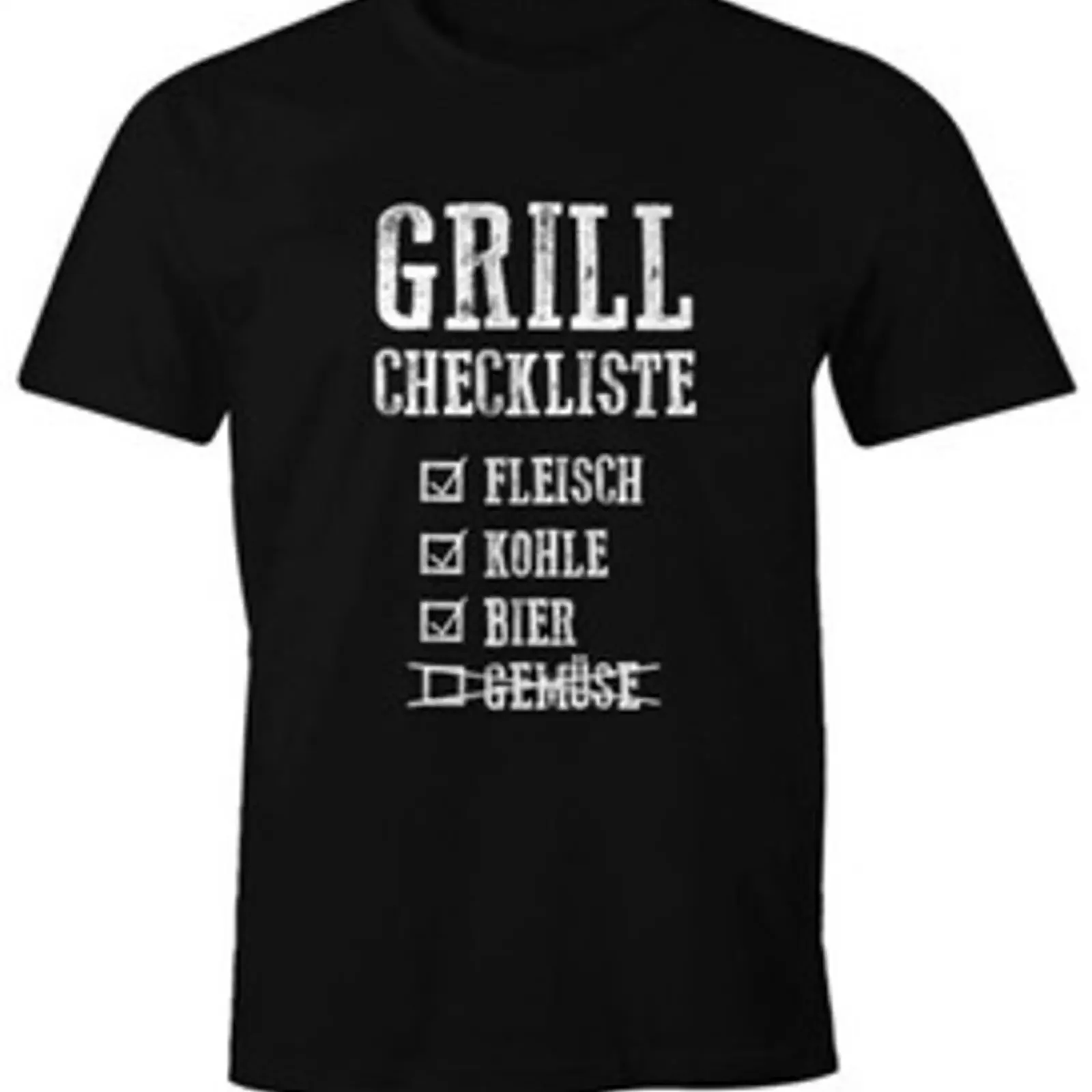 Фото Мужская футболка с принтом Grill Checkliste Fun Lustig Moonworks, винтажная, стильная, для повседневной носки, графический уличный стиль №1