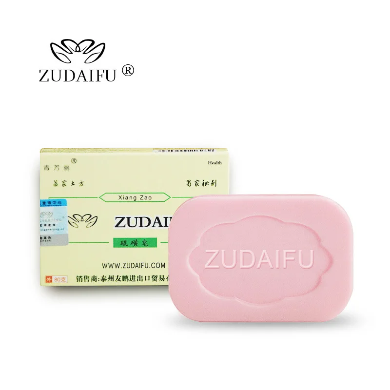 

Original ZUDAIFU Sulfur Soap Skin Conditions Acne Psoriasis Seborrhea Eczema Anti Fungus Bath Handmade Cream Skin Care 80G 1Pc