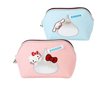kawaii sanrio hello kitty cinnamoroll cartoon women coin purse portable clutch bag cosmetic bag sundries bag girl birthday gifts